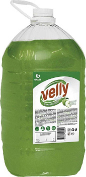 Средство для мытья посуды 5л GRASS Velly Зеленое яблоко