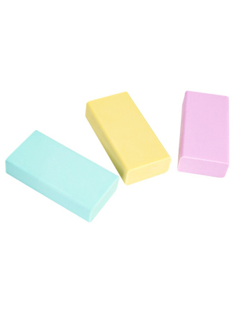 3_Ластик для чернографитных карандашей 40_20_10мм PROF-PRESS Pastel Shades, ассорти