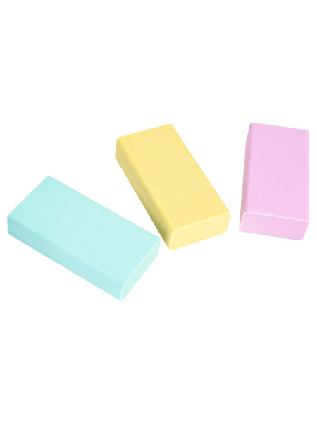 3_Ластик для чернографитных карандашей 40_20_10мм PROF-PRESS Pastel Shades, ассорти