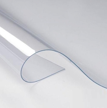 Скатерть ПВХ прозрачная, гибкое/мягкое стекло, 0,8мм, 120*60см