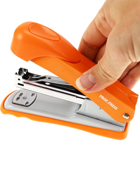 5_Степлер №24_6, 26_6 до 20л PROF-PRESS, металлический корпус, оранжевый