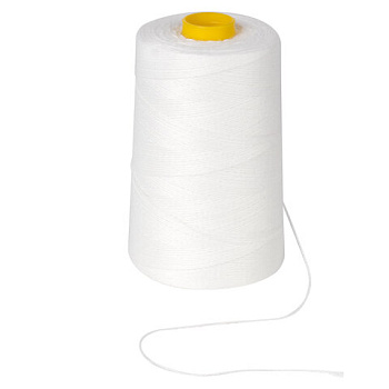 Нить лавсановая для прошивки документов, диаметр 1мм, длина 1000м, ЛШ 210, BRAUBERG, белая