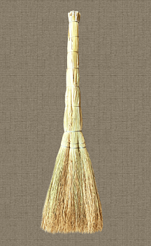 Веник сорго 3-х лучевой Люкс, проволока, длина 80см, ширина метелки 25-28см