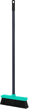 Щетка для уборки с пластиковым черенком 105см, ширина 27см, щетина 8см, Spin&Clean Step, аквамарин