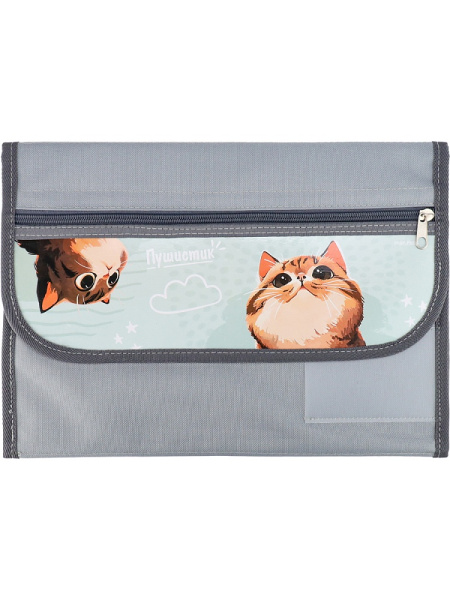 Папка на липучке для труда А4 PROF-PRESS Смешные коты, ткань