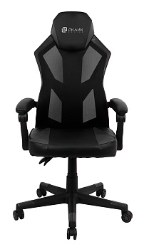 Кресло игровое, искусственная кожа/сетка, OKLICK -121G, черное