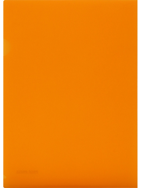 2_Папка-уголок A4 0,18мм, плотный пластик PROF-PRESS, оранжевая неон