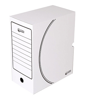 Короб архивный А4 150мм, клапан, гофрокартон deVENTE, белый