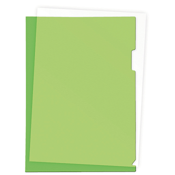 Папка-уголок A4 0,18мм, полупрозрачный плотный пластик deVENTE, зеленая