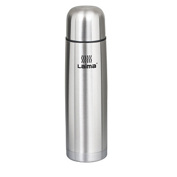 Термос ЛАЙМА классический с узким горлом 1л, нержавеющая сталь
