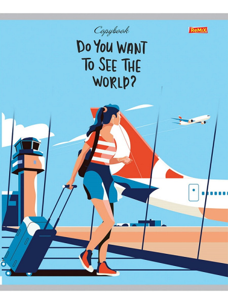 4_Тетрадь А5 48л клетка, скоба REMIX Путешествие по миру, ассорти