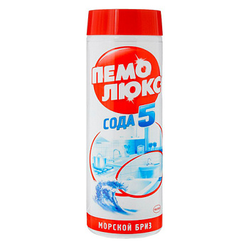 Чистящий порошок ПЕМОЛЮКС Сода-5 Морской бриз 480г