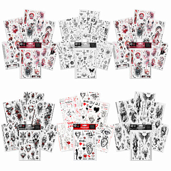 (SAM) Наклейки-тату, набор 5 листов, АССОРТИ, 21х14,8 см, PY