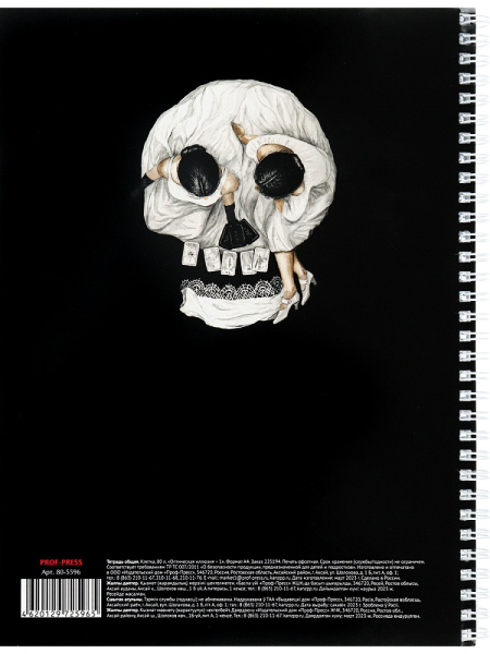 3_Тетрадь А4 80л клетка, гребень PROF-PRESS Оптическая иллюзия-1