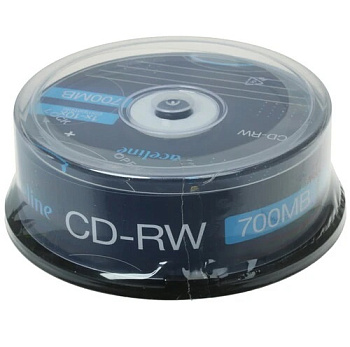Диск CD-RW Aceline 700MB 10x Cake Box 25шт
