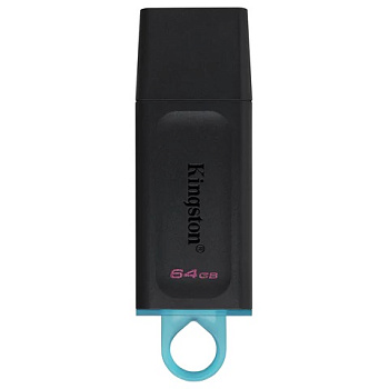Флеш-диск 64GB KINGSTON DataTraveler Exodia USB 3.2, черный/бирюзовый