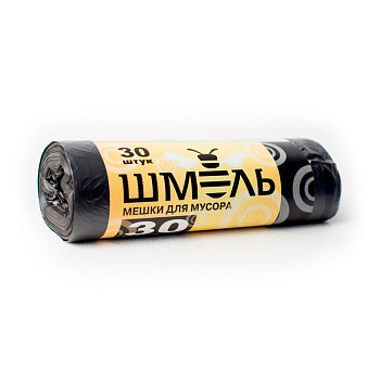Мешки для мусора 30л, 50*60см 7мкм, в рулоне 30шт ПНД ШМЕЛЬ