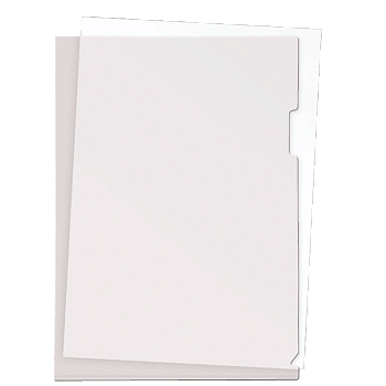 Папка-уголок A4 0,12мм, полупрозрачный пластик ATTOMEX, белая