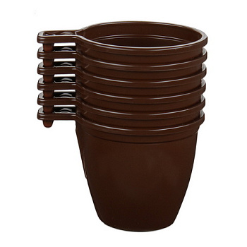 Кружка кофейная 200мл коричневая 50 шт