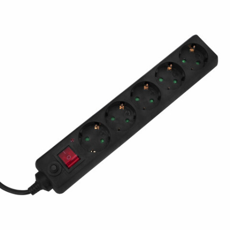 3_Сетевой фильтр SONNEN U-3515 5 розеток, 5м, черный