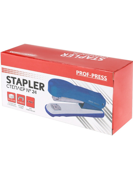 2_Степлер №24_6, 26_6 до 20л PROF-PRESS, металлический корпус, синий