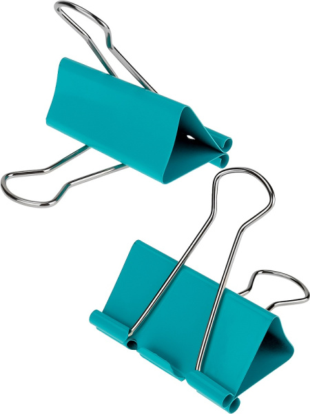 2_Зажим для бумаг 51мм цветной, комплект 12шт WorldOffice