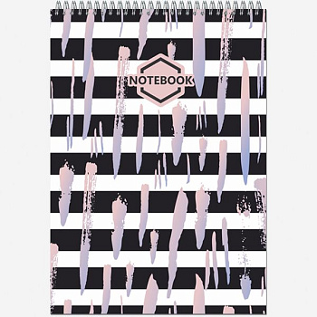 Блокнот А4 (БОЛЬШОЙ ФОРМАТ) 120л клетка, гребень Стильный Офис