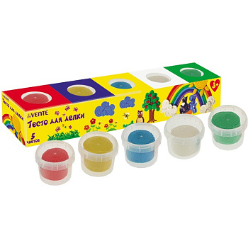 Пластилин на растительной основе (тесто для лепки) 5цв 450г deVENTE
