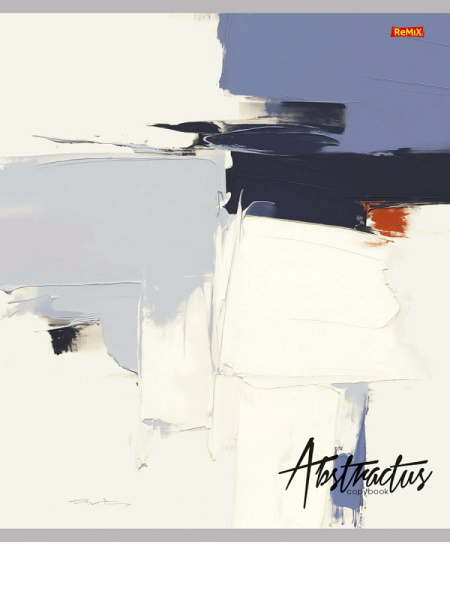 6_Тетрадь А5 48л клетка, скоба REMIX Красочная абстракция-1, ассорти