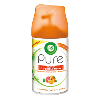 Освежитель воздуха AIRWICK Pure Апельсин и грейпфрут 250мл, сменный аэрозоль РФ