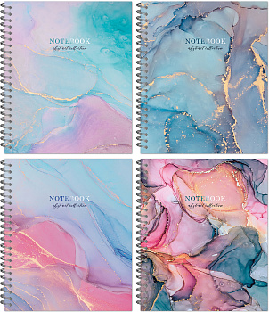 Тетрадь А5 48л клетка, гребень Liquid, ассорти