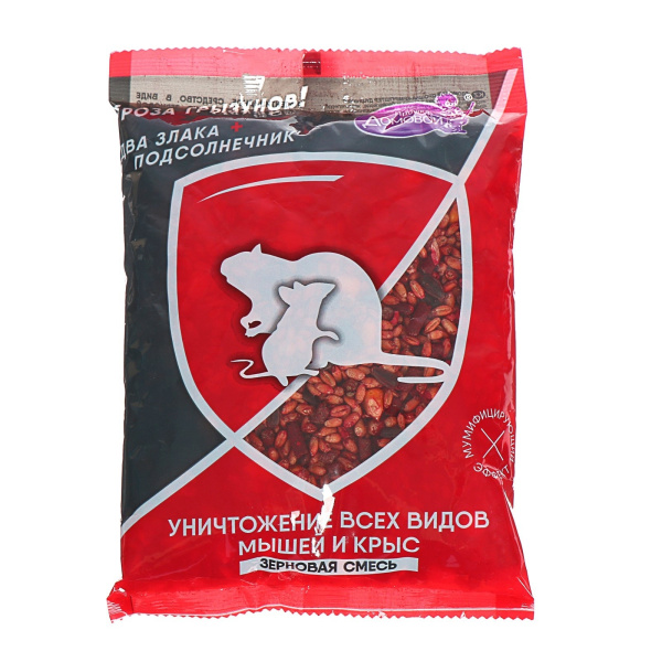 Зерновая смесь от грызунов Домовой Прошка, Гроза грызунов 300г