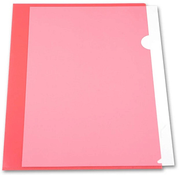 Папка-уголок A4 0,15мм, полупрозрачный пластик DOLCE COSTO, красная