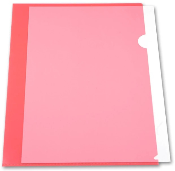 Папка-уголок A4 0,15мм, полупрозрачный пластик DOLCE COSTO, красная