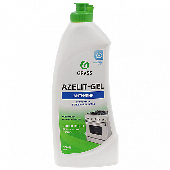Средство для чистки плит, духовок, грилей от жира/нагара 500мл GRASS Azelit Анти-жир, гель
