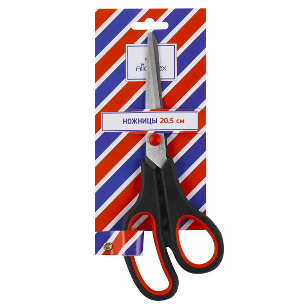 Ножницы 20,5см прорезиненные ручки Attomex Duo