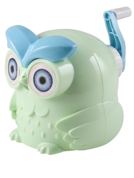 12_Точилка механическая PROFIT Совята, металлический механизм, ассорти