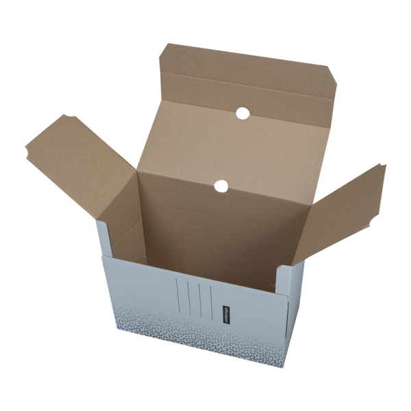 4_Короб архивный А4 150мм, клапан, гофрокартон OfficeSpace Standart, белый