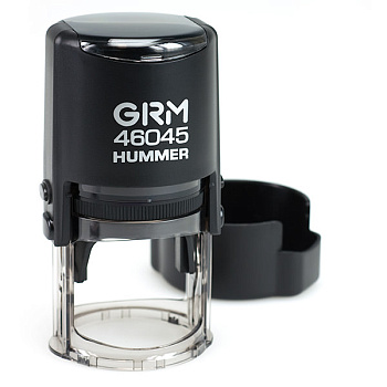 Оснастка для печати автоматическая, оттиск D=45мм синий, GRM 46045 Hummer, корпус черный